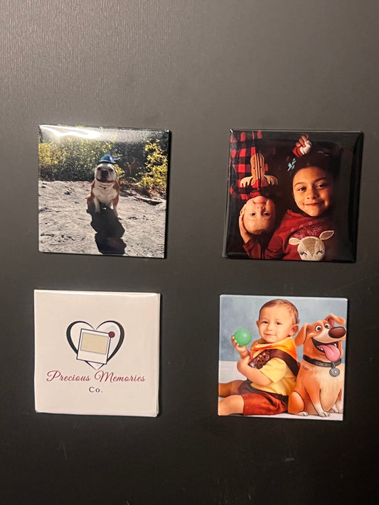 Custom Photo Magnet 2x2 – Personalized Fridge Magnet (Set of 4)