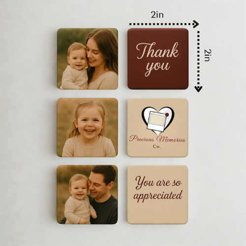 Custom Photo Magnet 2x2 – Personalized Fridge Magnet (Set of 6)