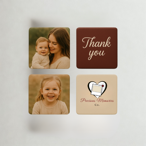 Custom Photo Magnet 2x2 – Personalized Fridge Magnet (Set of 4)