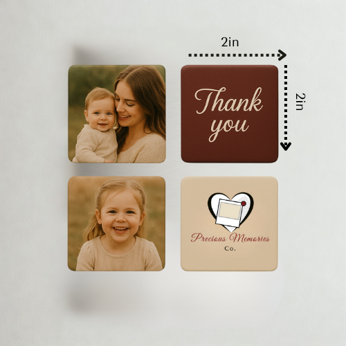 Custom Photo Magnet 2x2 – Personalized Fridge Magnet (Set of 4)